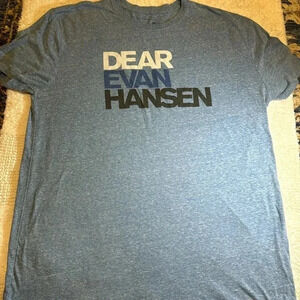 NY Broadway musical 
DEAR EVAN HANSEN Blue Logo Tee Short Sleeve LARGE